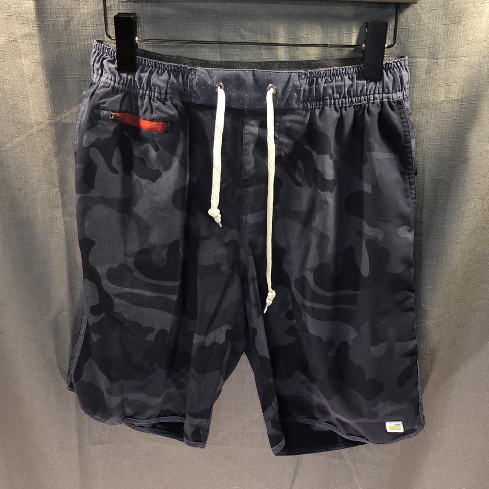 Vuori Navy Camo Athletic Shorts